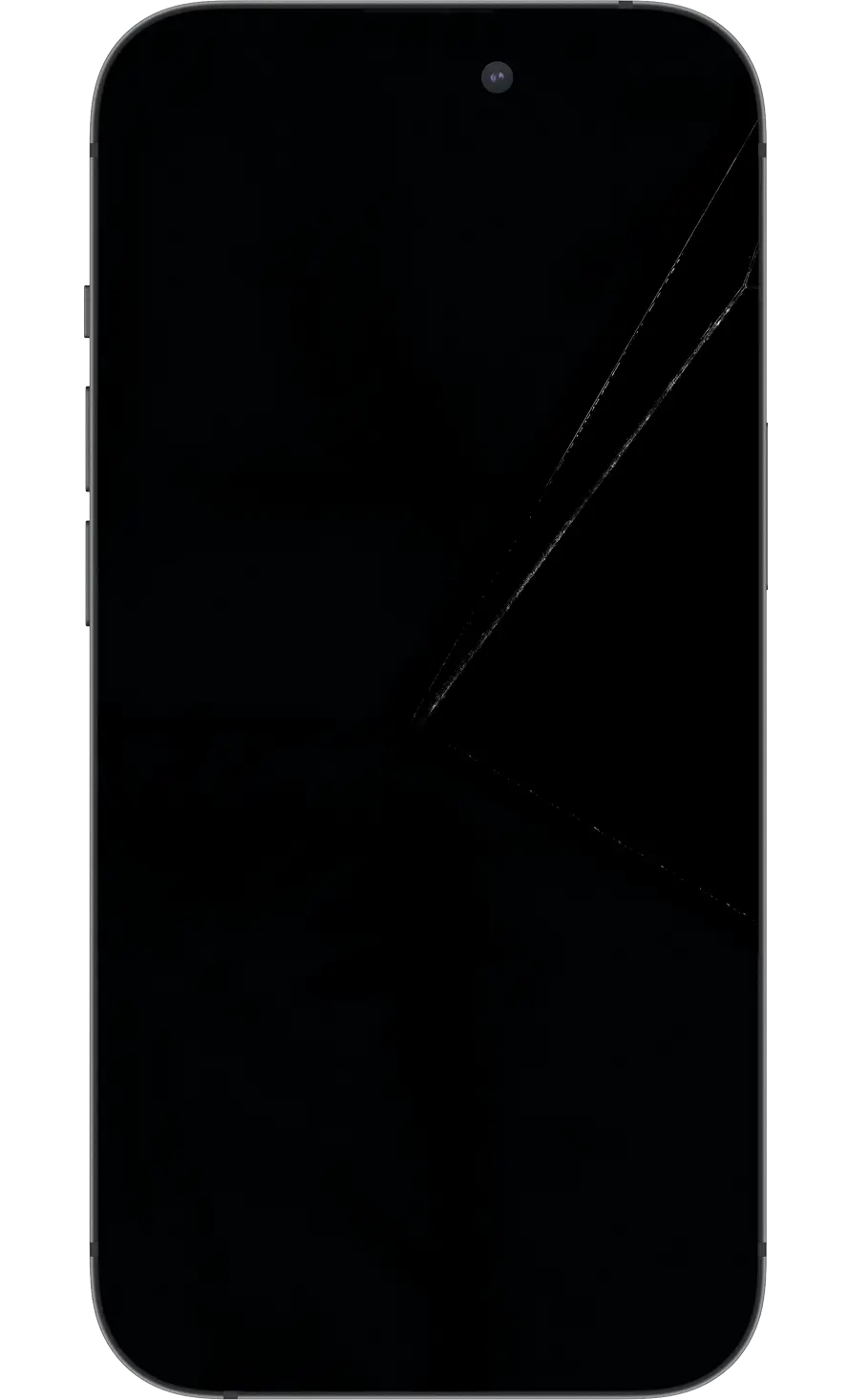 Gebrauchtes Smartphone mit sichtbaren Kratzern im Display.