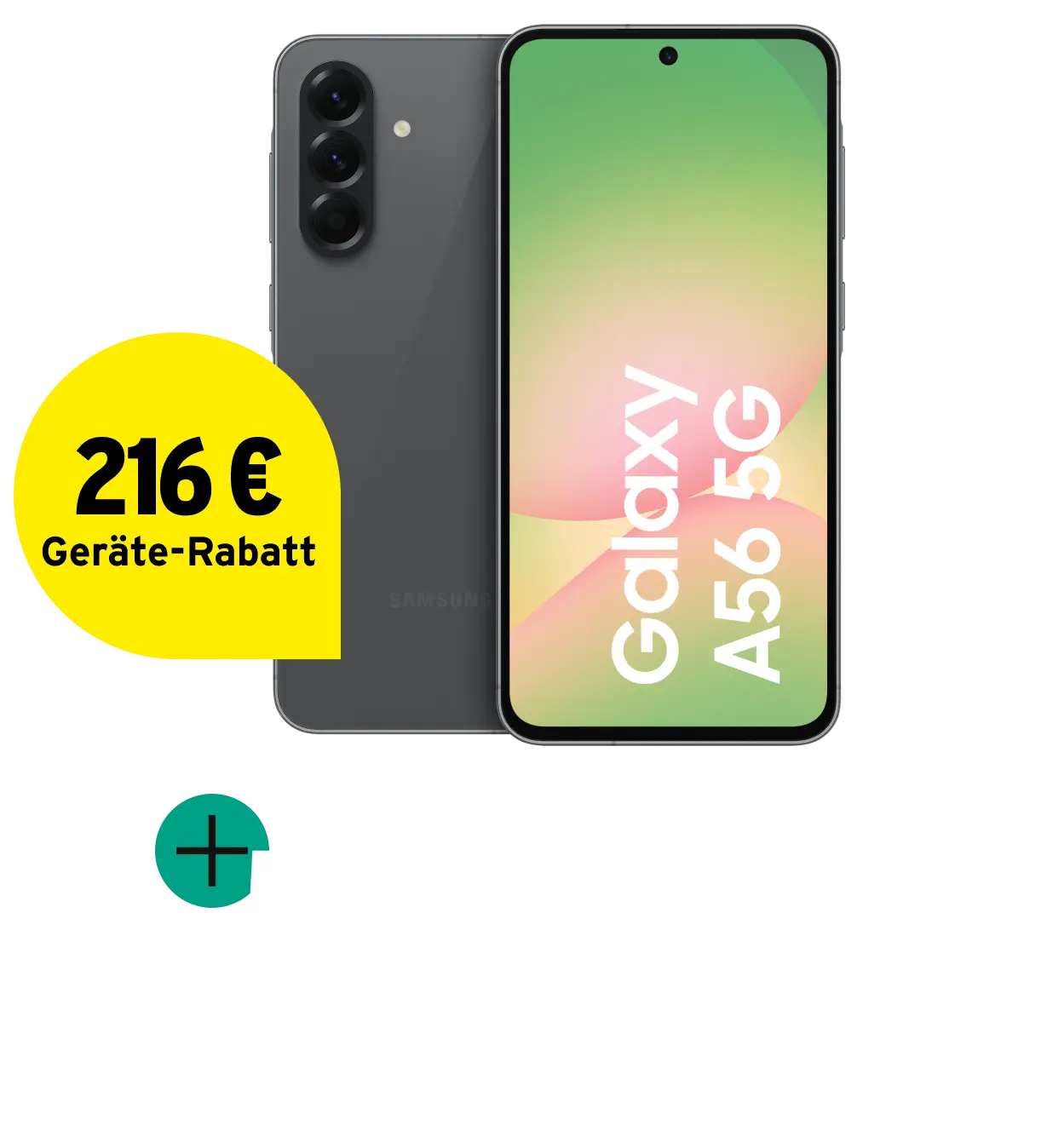 Samsung Galaxy A56 mit 216 € Geräte-Rabatt und Allnet Flat M mit 50 GB