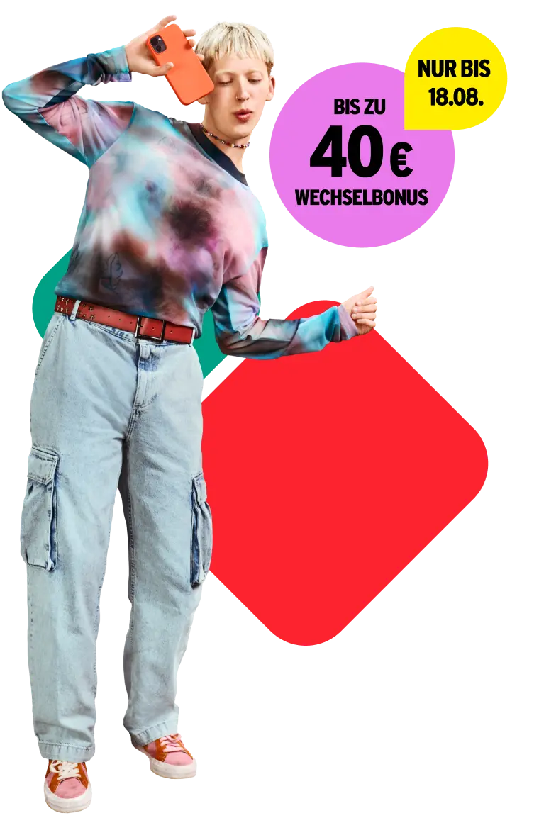 Nur bis 18.08.: Bis zu 40 € Wechselbonus bei Rufnummernmitnahme.