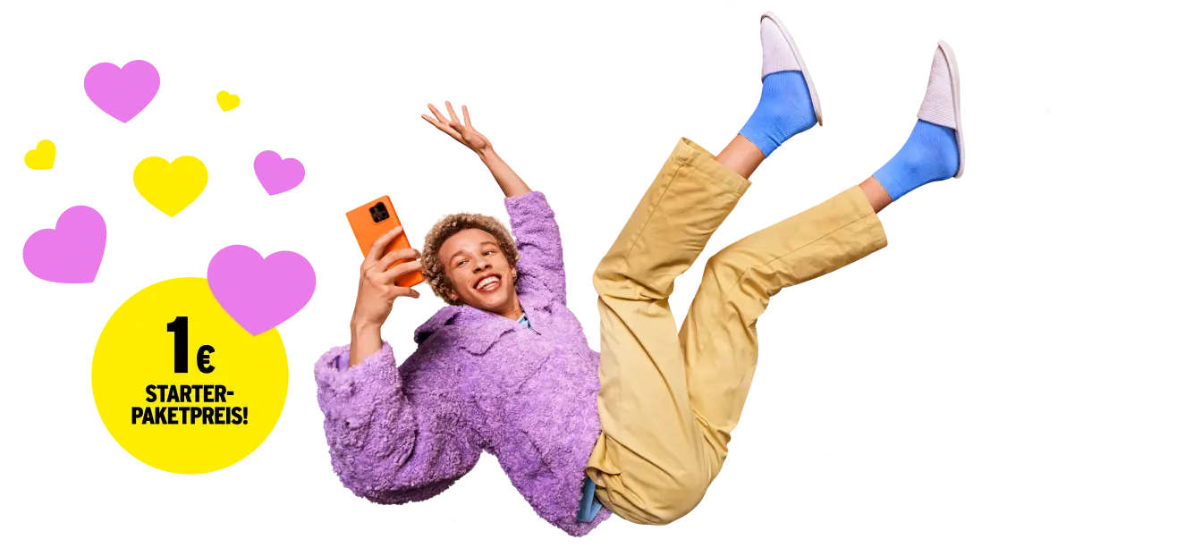 Starterpaket 1 € statt 9,99 €.