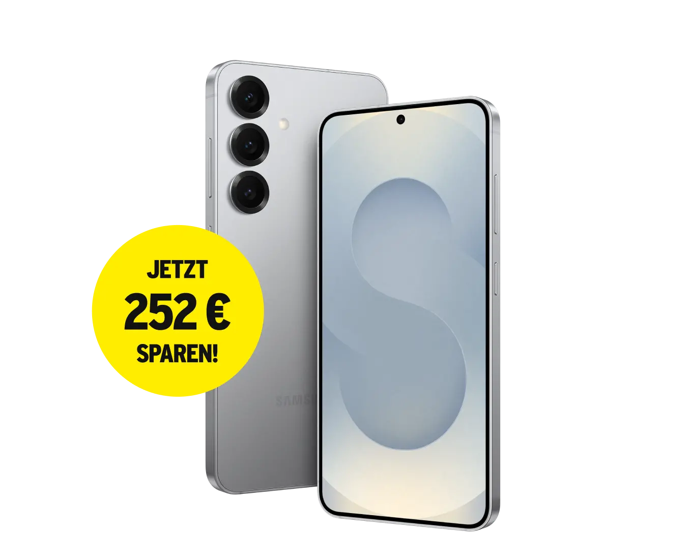 z. B. mit dem Samsung Galaxy S 25, jetzt 252 € sparen.