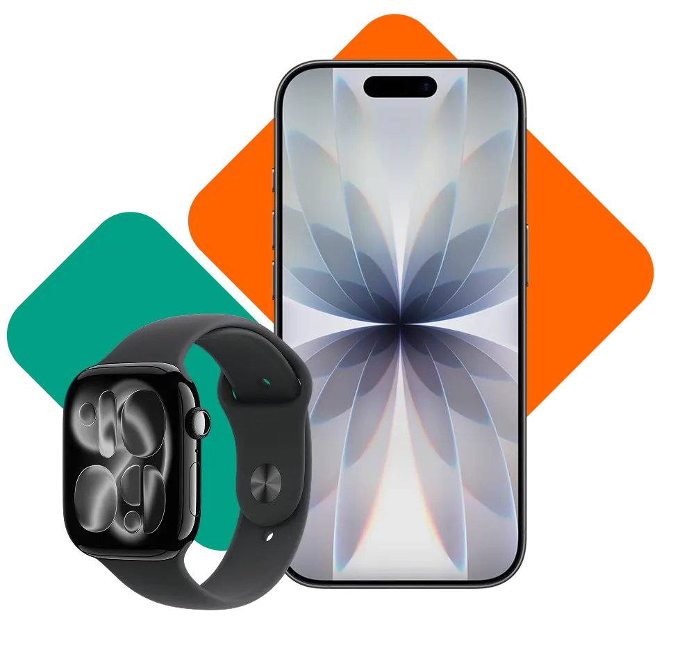 Ein Smartphone und eine Smartwatch als Symbolbild für die congstar MultiSIM.