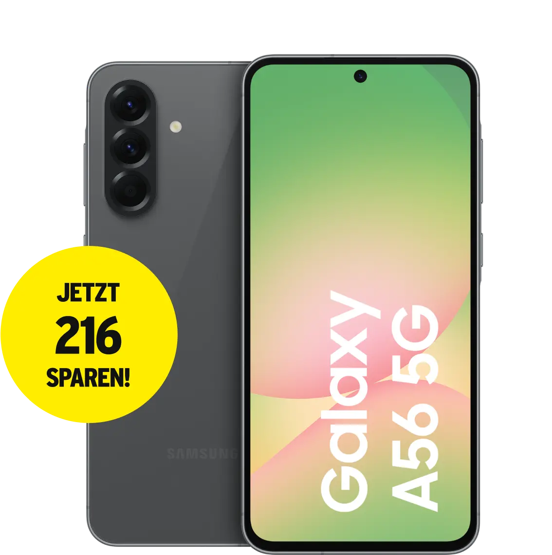 z. B. mit dem Samsung Galaxy A56, jetzt 216 € sparen