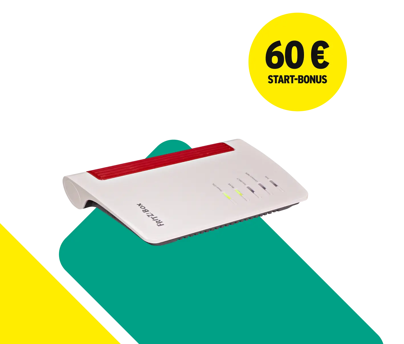 Fritzbox. 100 Mbit/s. 60 € Start-Bonus.
