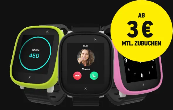 Xplora X6 Play Kids Watch Schwarz ab 3 € monatlich zubuchen.