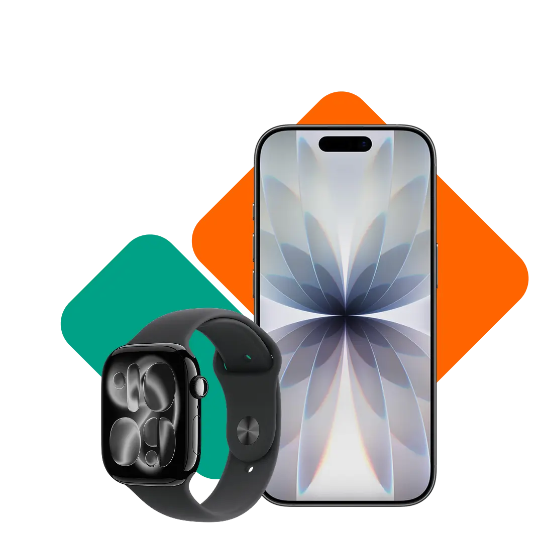 Ein Smartphone und eine Smartwatch als Symbolbild für die congstar MultiSIM.