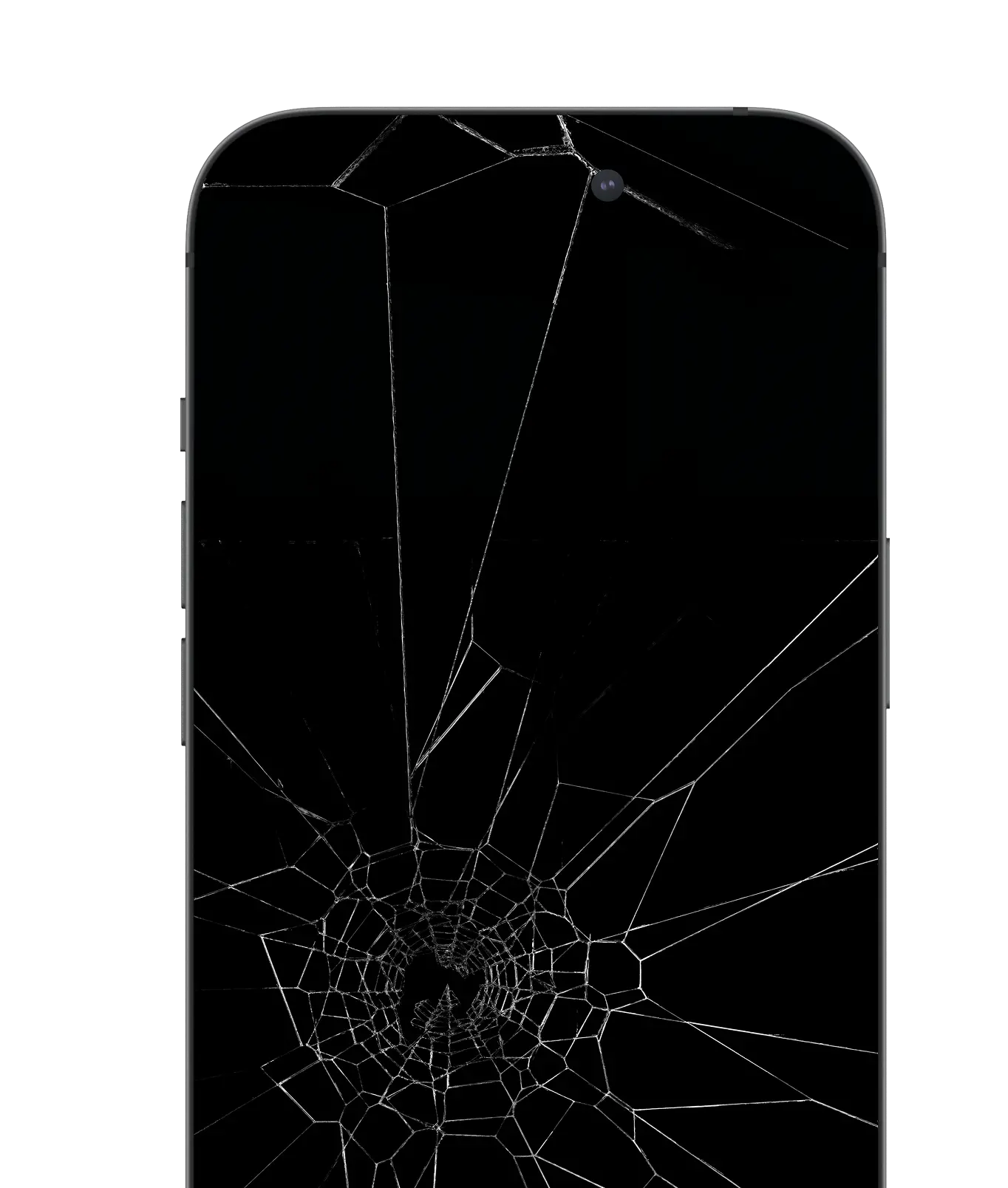 Ein Smartphone mit gebrochenem Display.