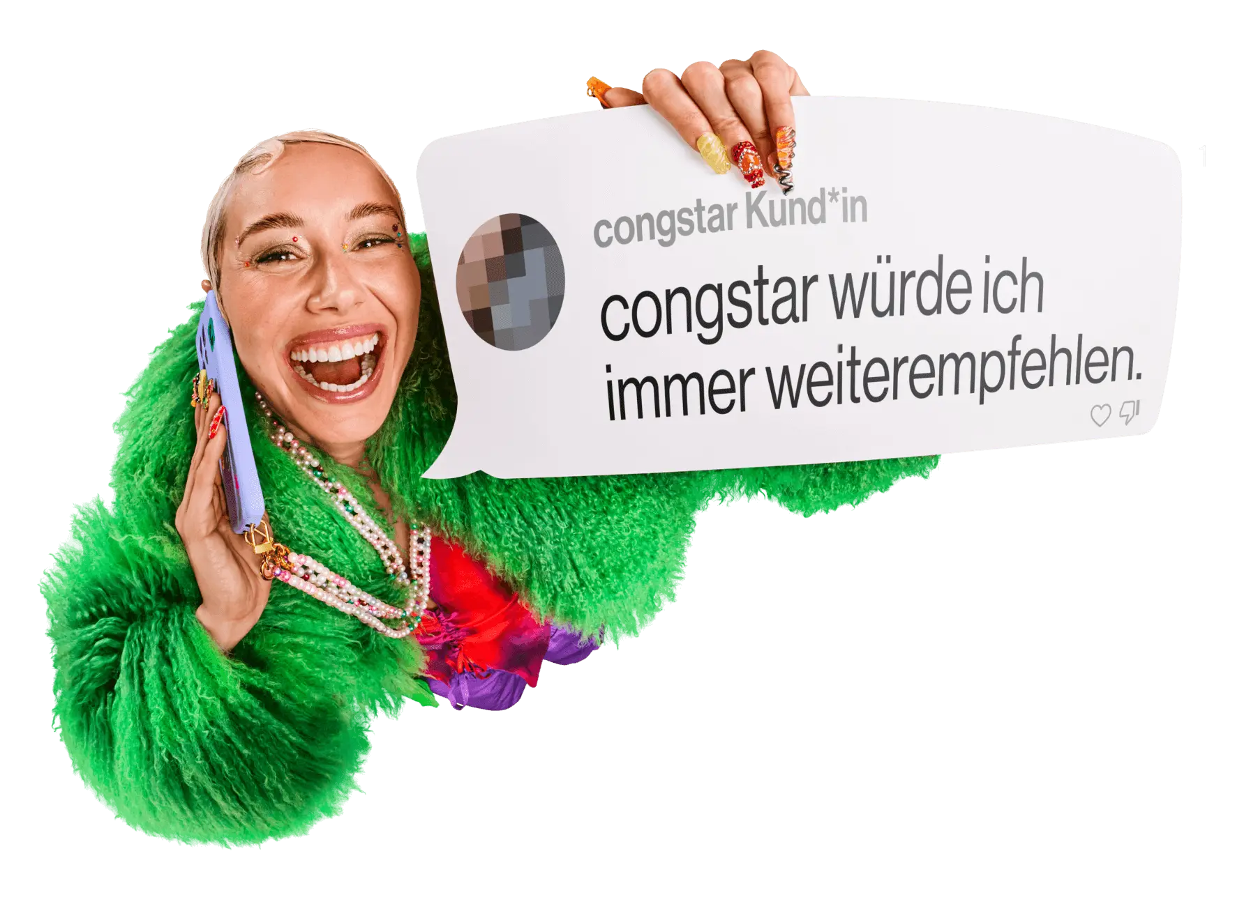 Social Media Kommentar: ”congstar würde ich immer weiterempfehlen"