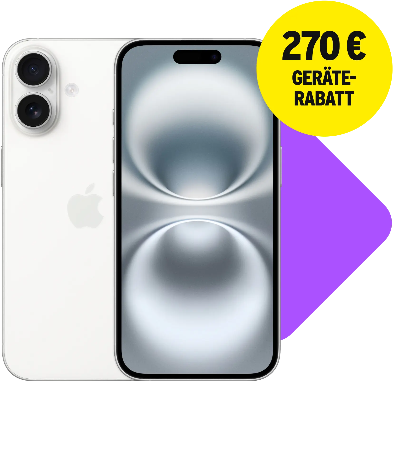 z. B. mit iPhone 16. 270 € Geräterabatt.