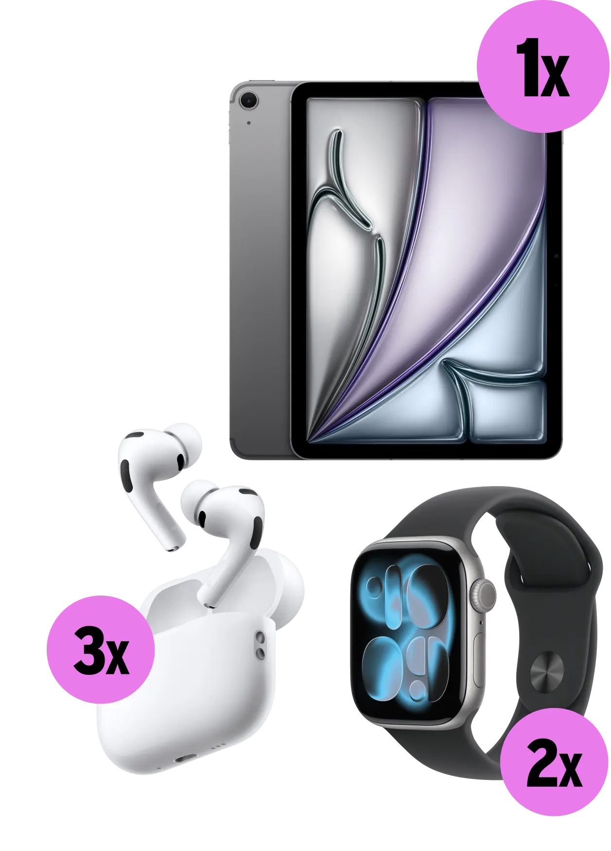 Gewinne: 1x Apple iPad Air 11” (M4), 2x Apple Watch 11 Aluminium 5G und 3x Apple AirPods Pro (3. Gen.)