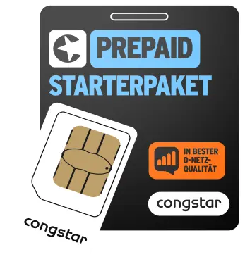 congstar Prepaid Starterpaket mit SIM-Karte.