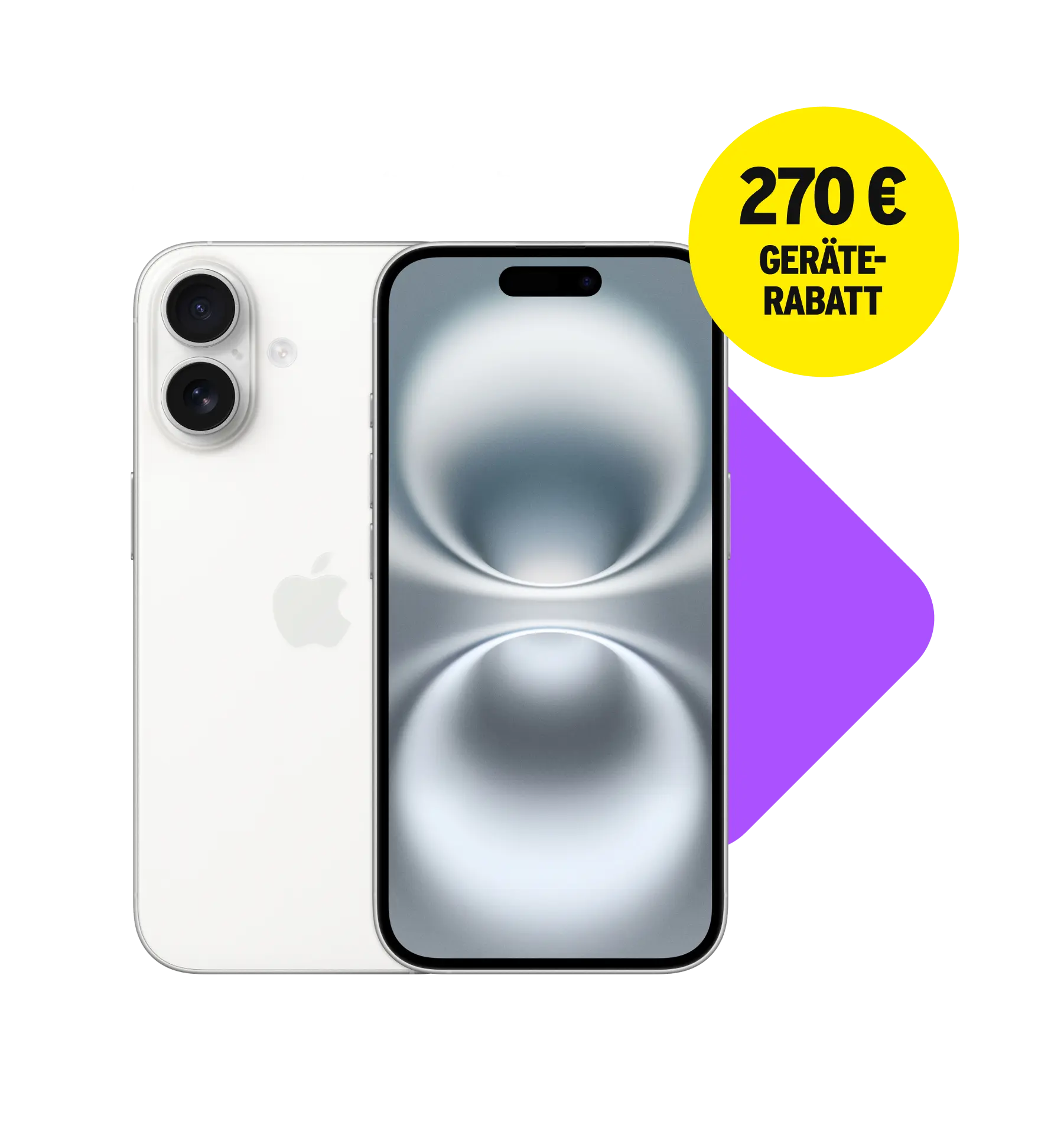 z. B. mit iPhone 16. 270 € Geräterabatt.