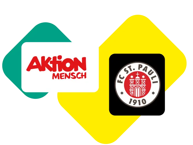 Logos: Aktion Mensch, FC St. Pauli.