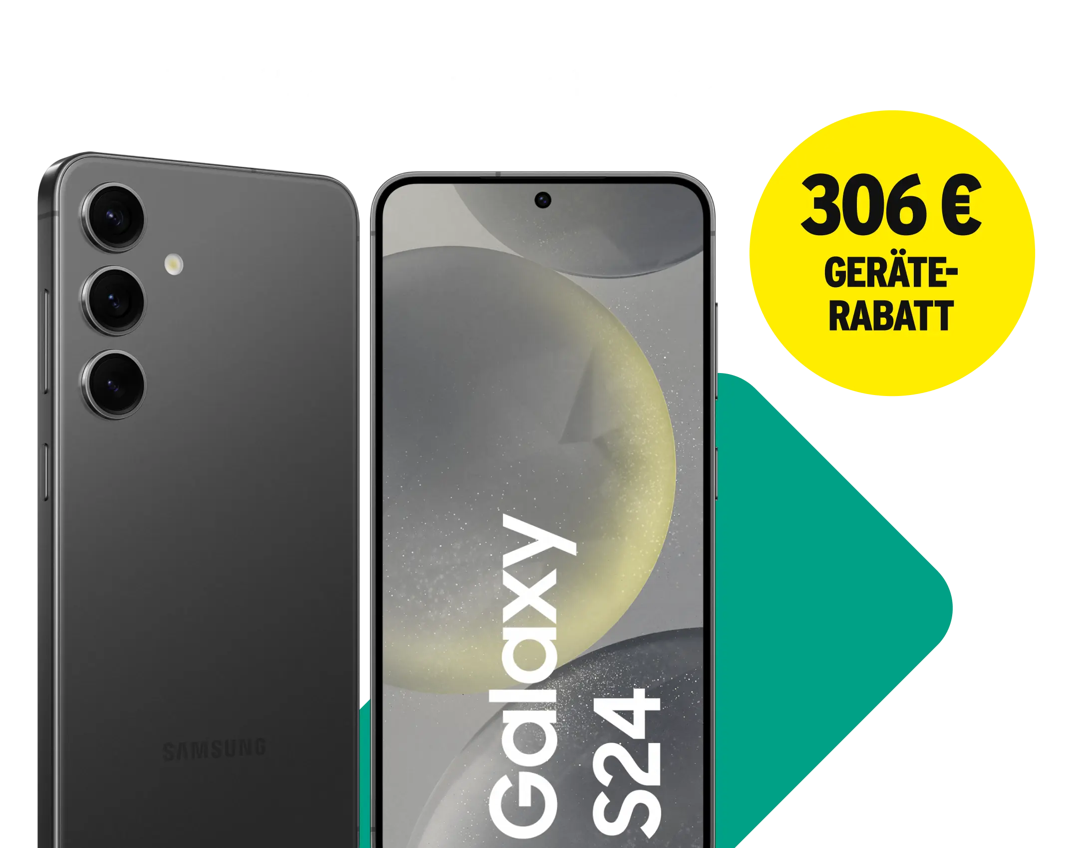 z.B. mit Samsung Galaxy S24. 306 € Geräte-Rabatt.
