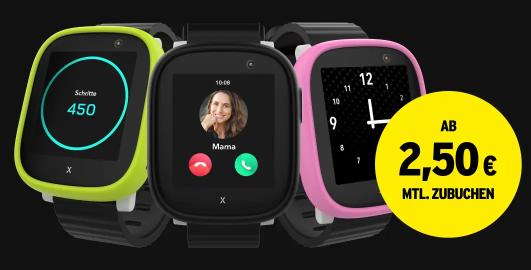 Xplora X6 Play Kids Watch Schwarz ab 2,50 € monatlich zubuchen.