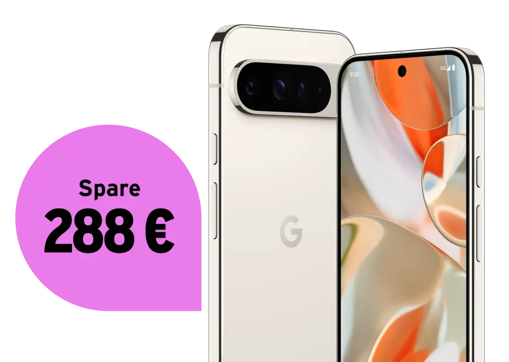 Vorder- und Rückansicht Google 9 Pro XL. Spare 288 €.