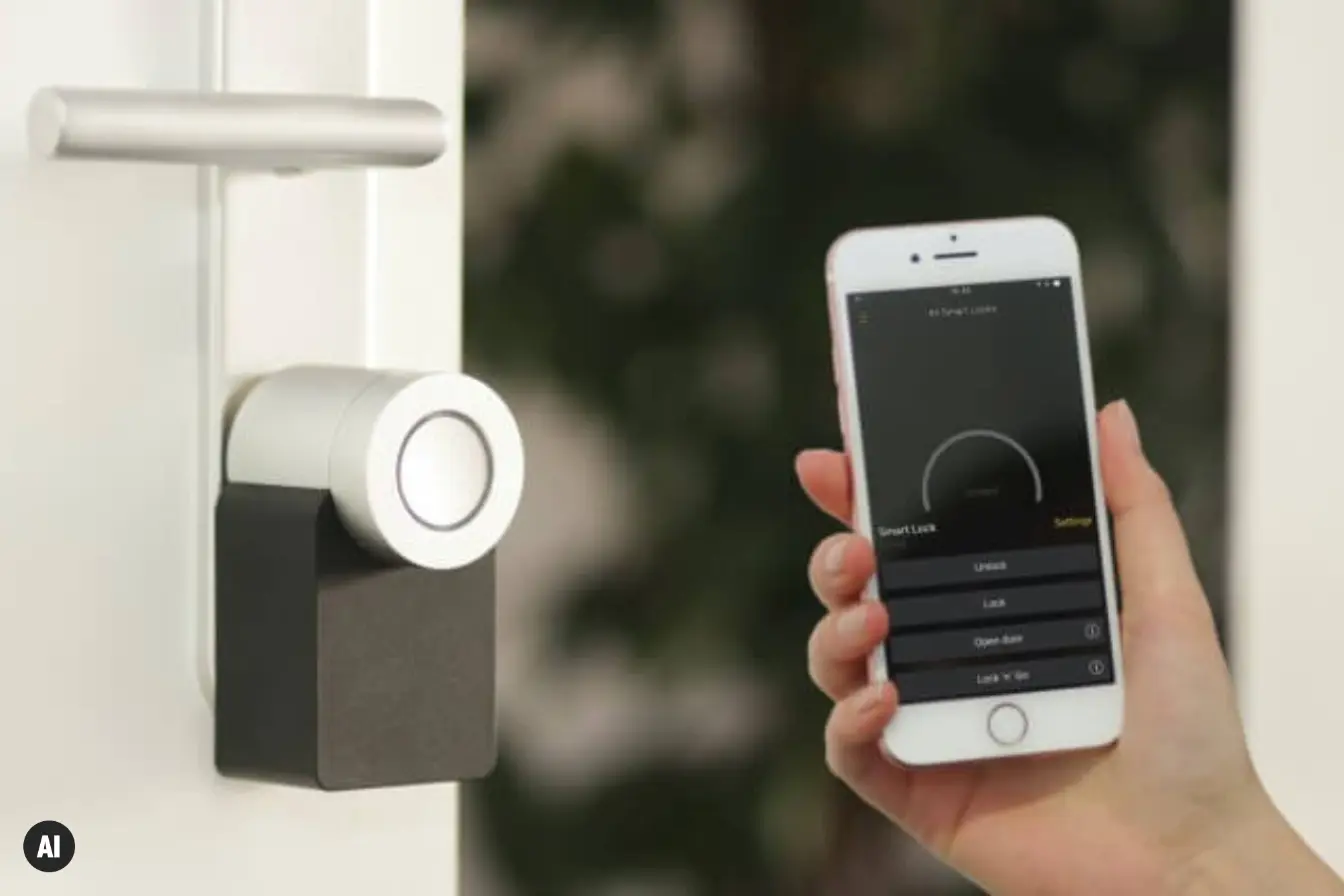 Handy schließt Haustür mit Smart-home auf