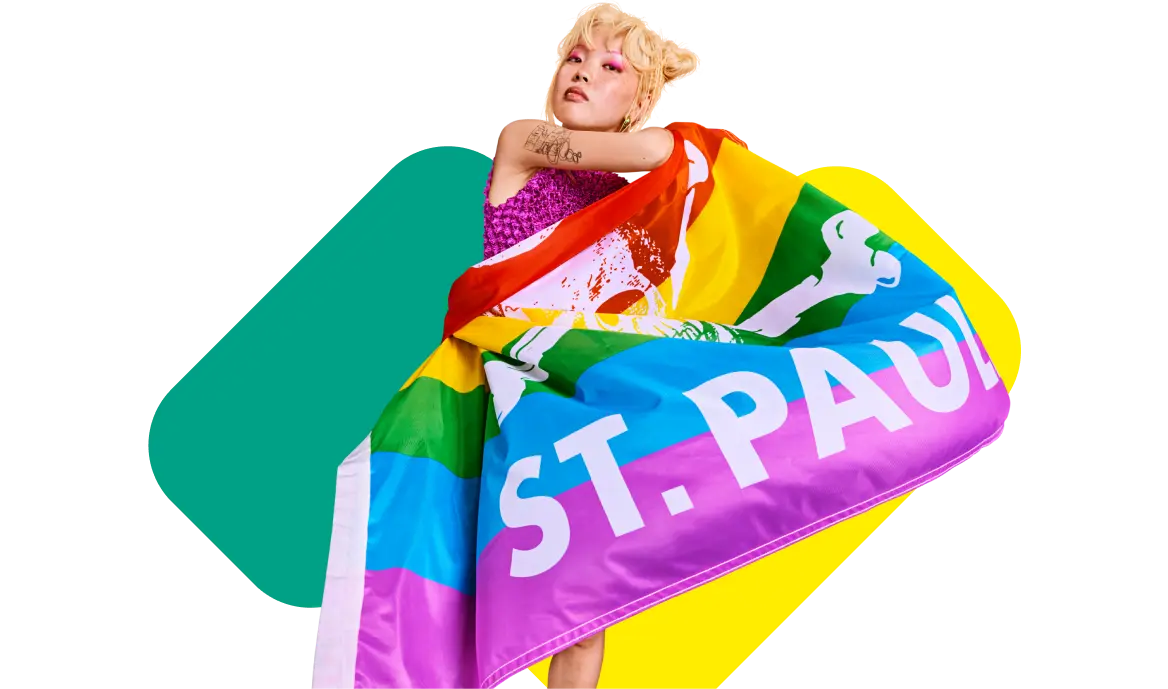 FC St. Pauli Regenbogen Fahne.