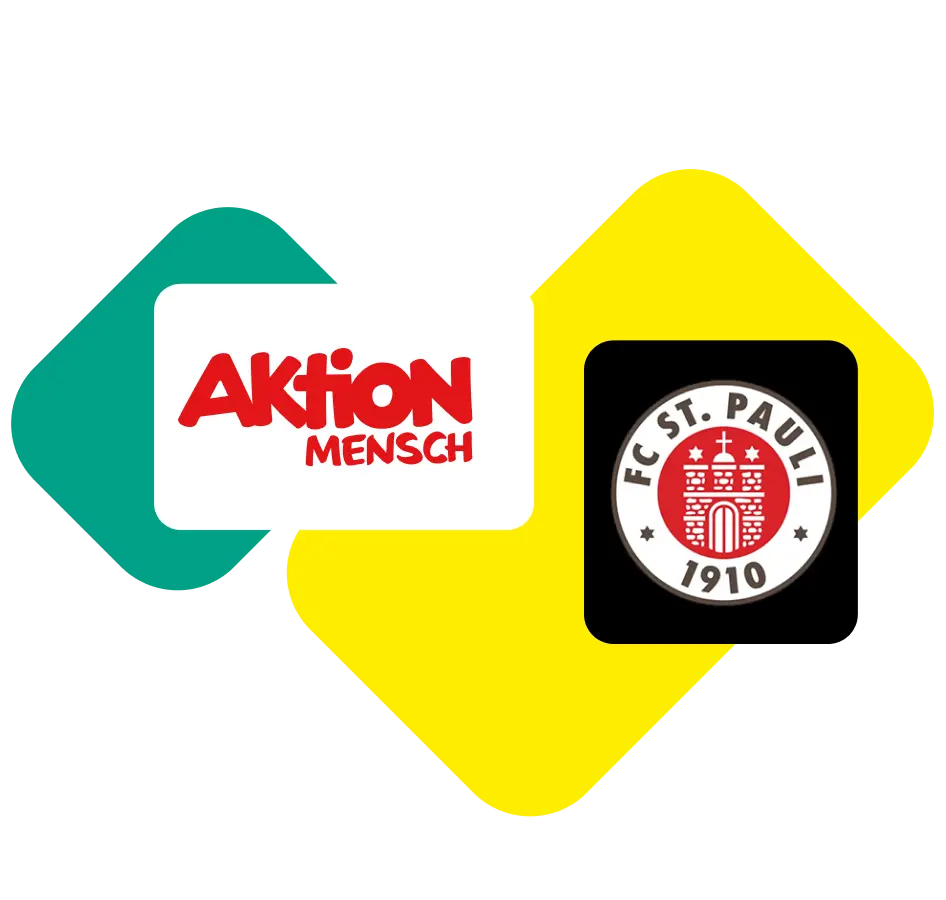 Logos: Aktion Mensch, FC St. Pauli.
