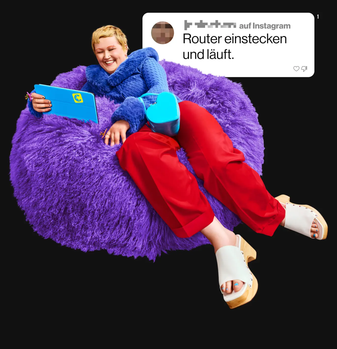 Instagram Kommentar: Router einstecken und läuft.