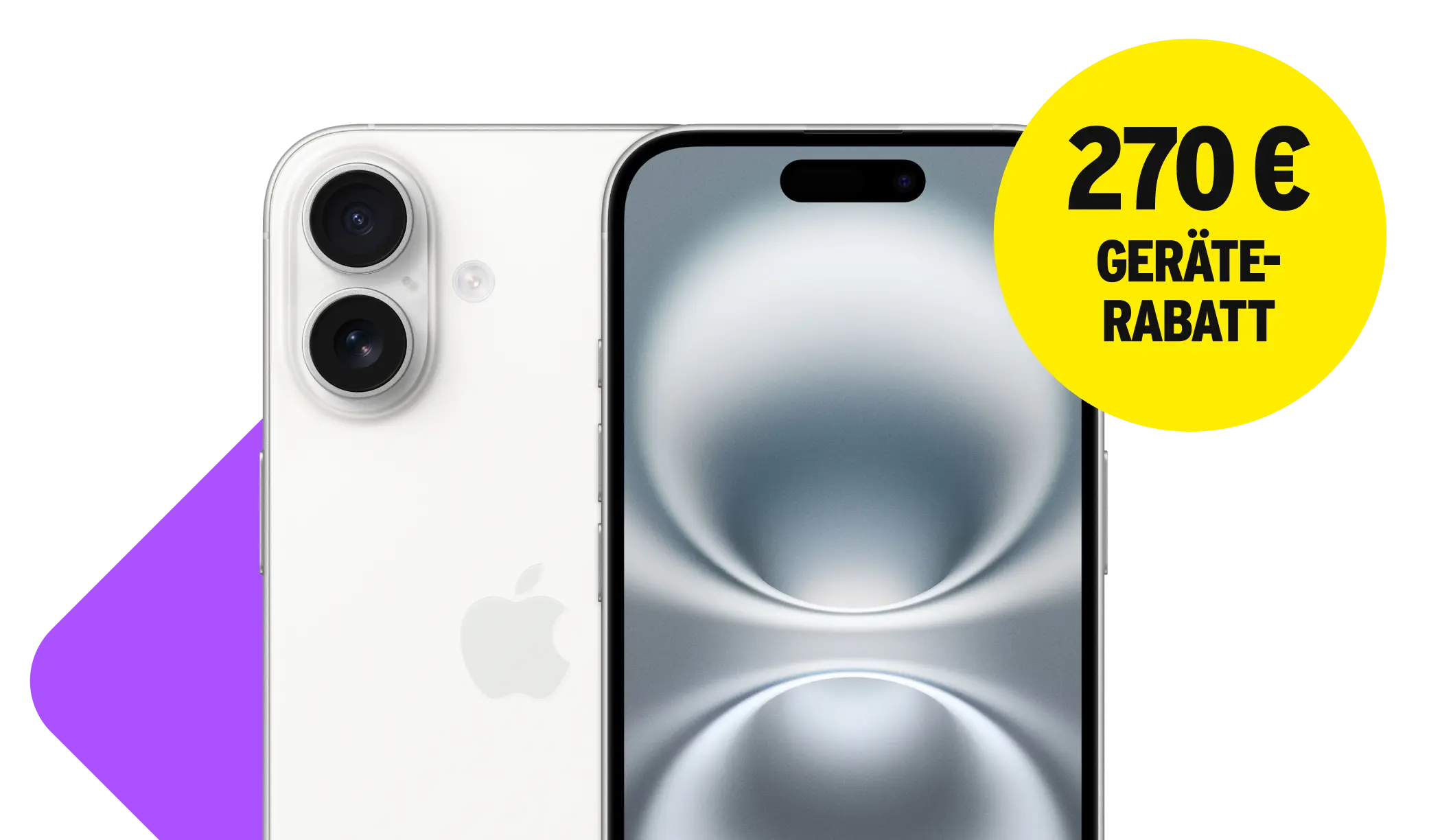 z. B. mit iPhone 16. 270 € Geräterabatt.