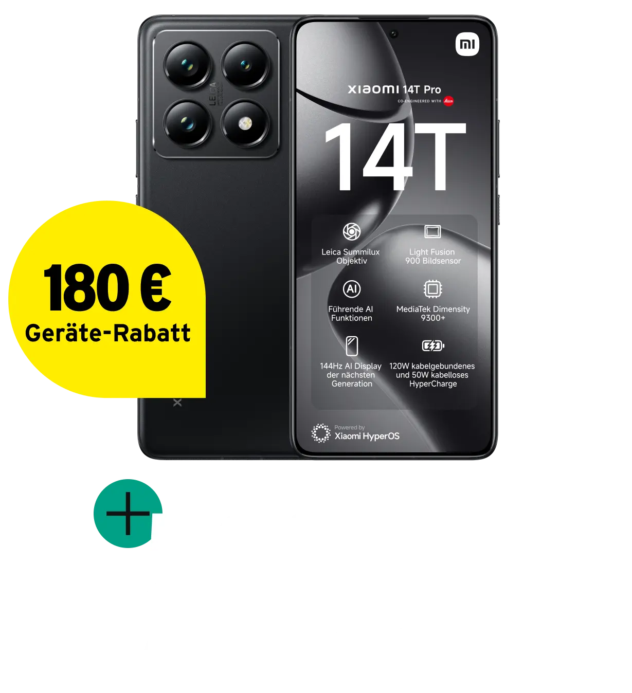 Xiami 14T Pro mit 180 € Geräte-Rabatt und Allnet Flat M mit 50 GB