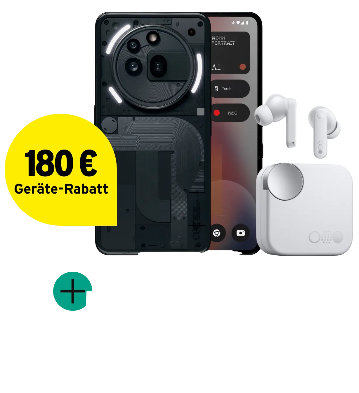 Nothing Phone (3a) Pro + Nothing CMF Buds. 72 € Geräte-Rabatt.