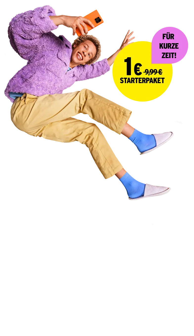 Starterpaket 1 € statt 9,99 €. Für kurze Zeit.