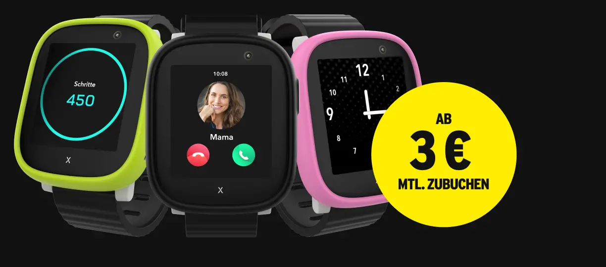 Xplora X6 Play Kids Watch Schwarz ab 3 € monatlich zubuchen.