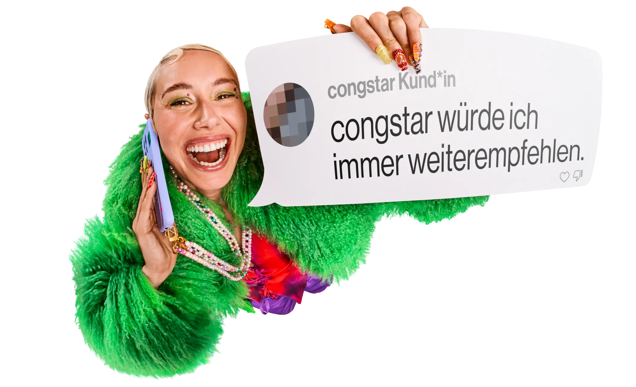 Social Media Kommentar: ”congstar würde ich immer weiterempfehlen"