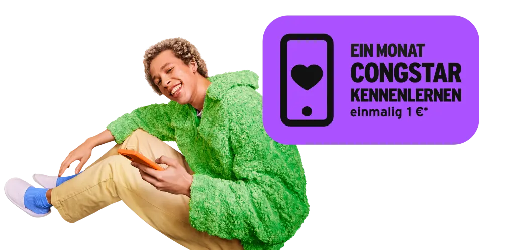 Einen Monat congstar kennenlernen für 1 €