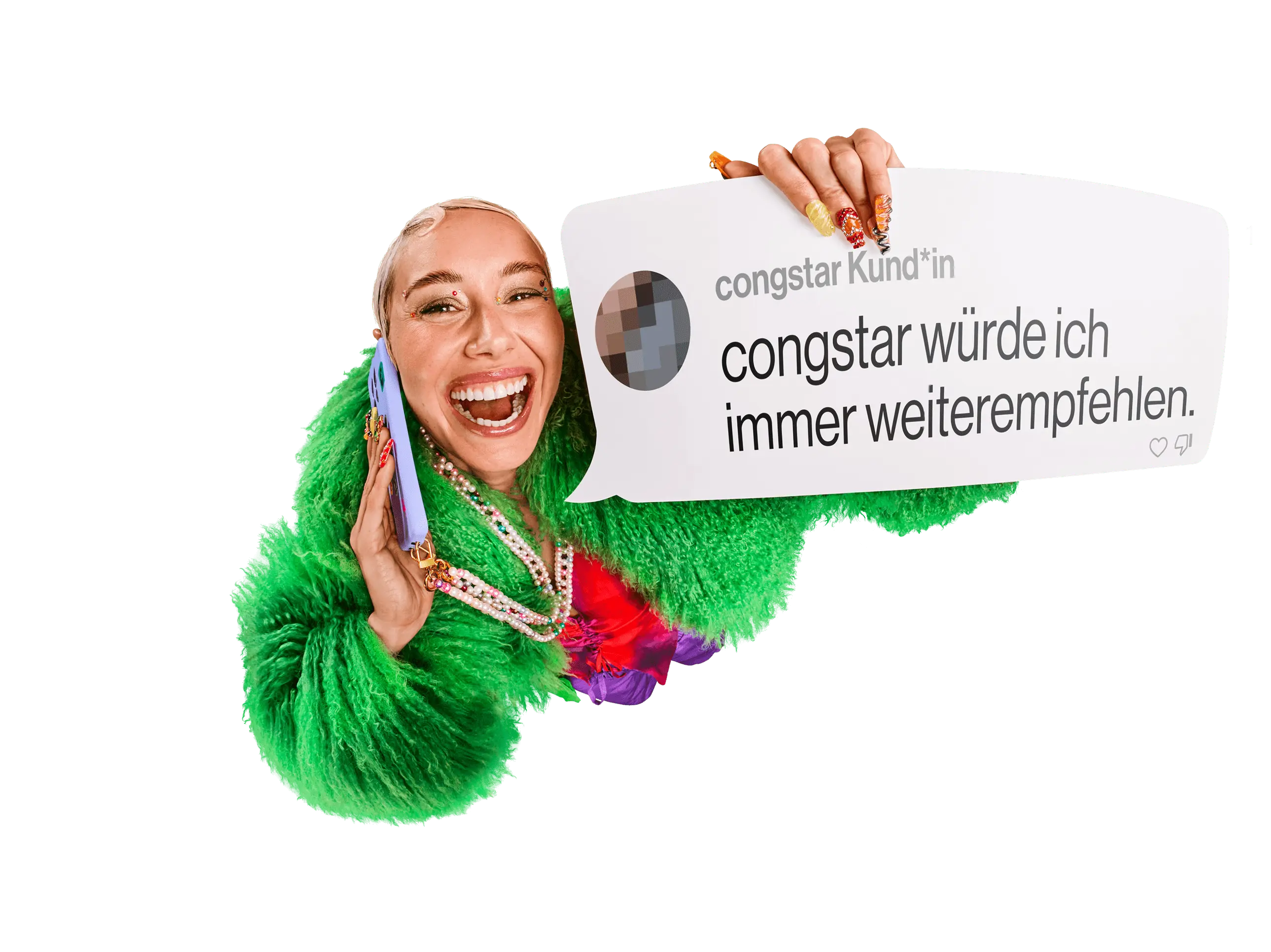 Social Media Kommentar: ”congstar würde ich immer weiterempfehlen"