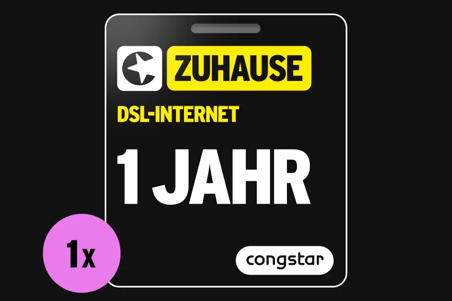 Gewinn: 1x congstar zuhause (1 Jahr lang)