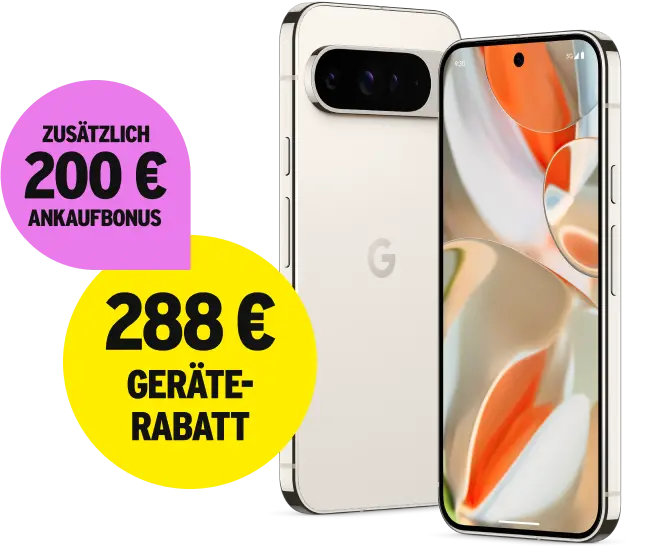 Vorder- und Rückansicht Google 9 Pro XL. Spare 288 €.